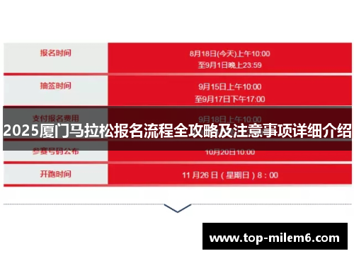 2025厦门马拉松报名流程全攻略及注意事项详细介绍 2025厦门马拉松报名流程全攻略及注意事项详细介绍